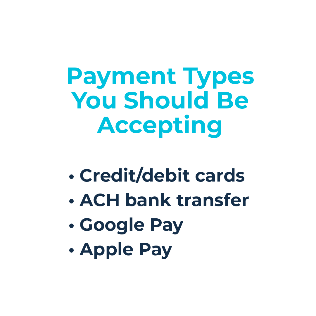 payment types to accept