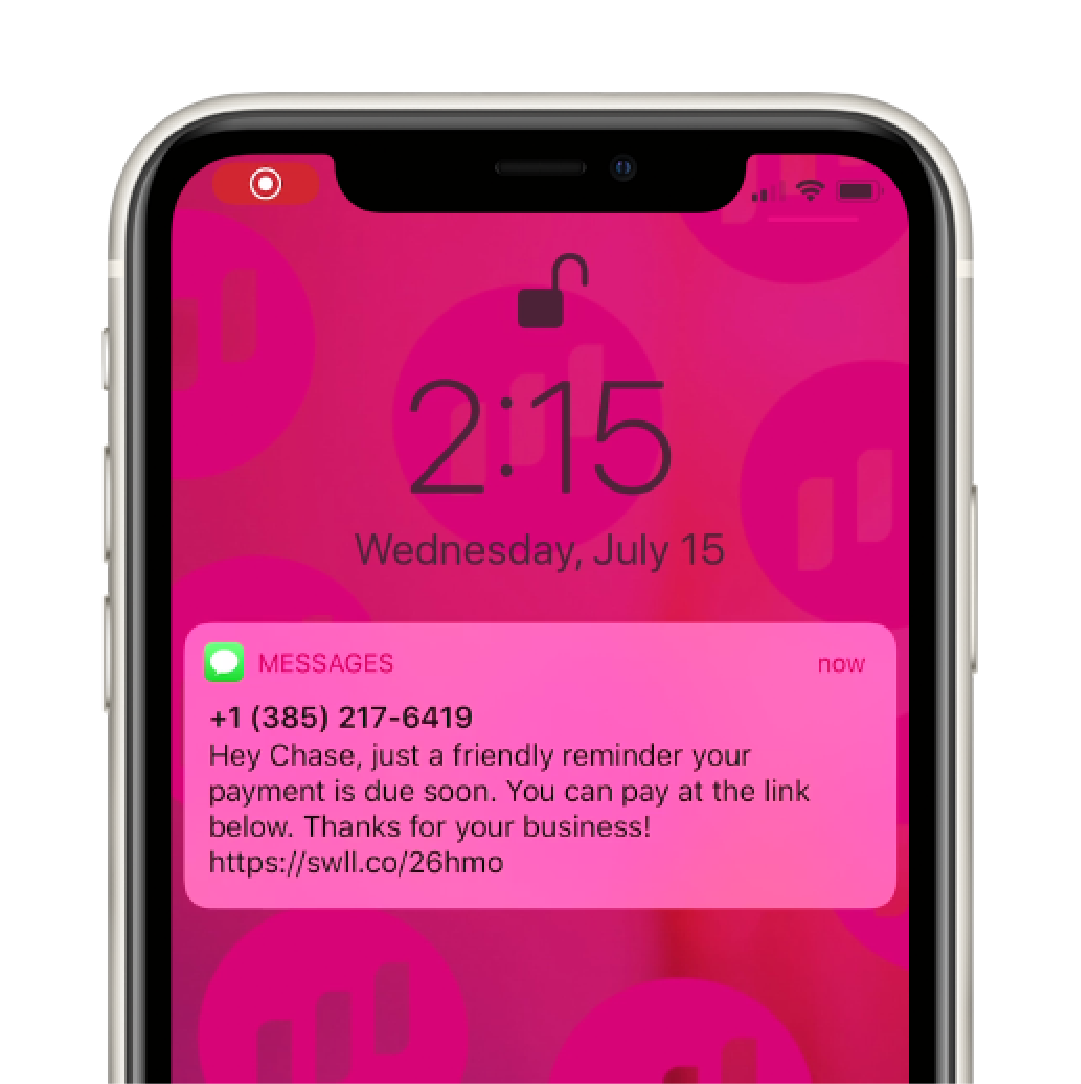 Swell Pay Text Reminder